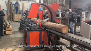 Автоматический станок для торцовки бревен ТРИУМФ СТБ-450П_А