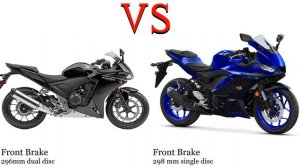 Honda CBR 400 R vs Yamaha YZF R3 Test specification comparison