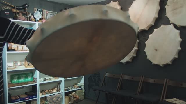 Siberian Shamanic Big Earth / Бубен 76 см / Circle Drum Frame drum Handcrafted / shamanic.moscow