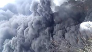 Пожар на заводе СК в Омске 06 03 2014г