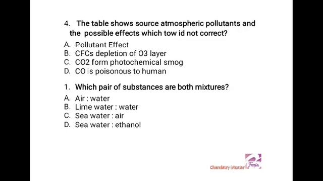 Mixtures GCE O Level Chemistry