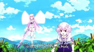 Hyperdimension Neptunia: The Animation - Iris Heart (Plutia) fights Arfoire