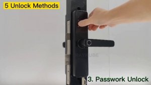 Fingerprint  Lock K7 Pro Black Smart Lock Tuya App Remote Unlocking Keyless  Electronic Door Lock
