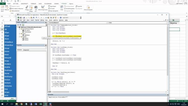 Excel på norsk: Makro kurs #7 - Listbox og feilsøking смотреть онлайн