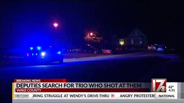Manhunt underway for 3 people who fired on Wake County sheriffs deputies
