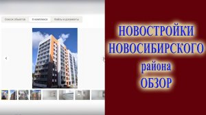 Какую новостройку выбрать в Новосибирске Первомайский Советский  Обь Коченевский Мошковский  города