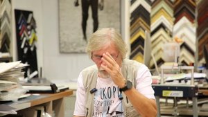 Интервью Андрея Усова, на выставке Сергея Леонтьева «Послесловие»