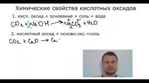 Химические свойства кислотных оксидов