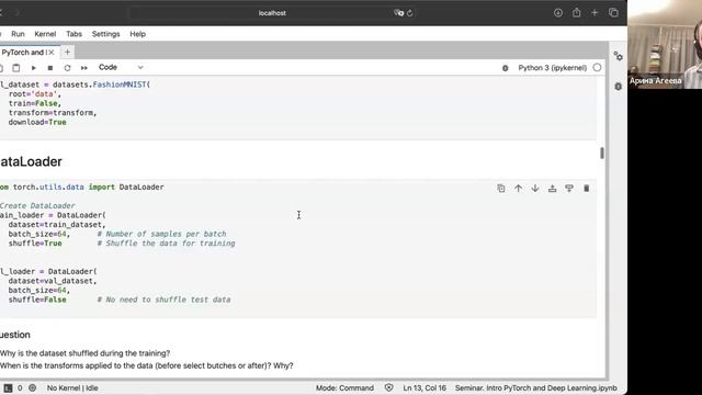 Intro PyTorch and Deep Learning / ML-basic English track Ageeva Arina EN S08 | 24f | girafe-ai
