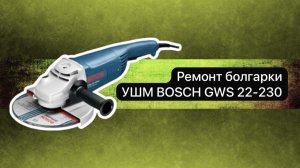 Ремонт болгарки. УШМ BOSCH GWS 22-230   7 декабря.