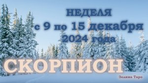 СКОРПИОН | ТАРО прогноз на неделю с 9 по 15 декабря 2024 года