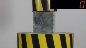 HYDRAULIC PRESS AGAINST RINGS AND CUBES FROM THE DURABLE MATERIALS