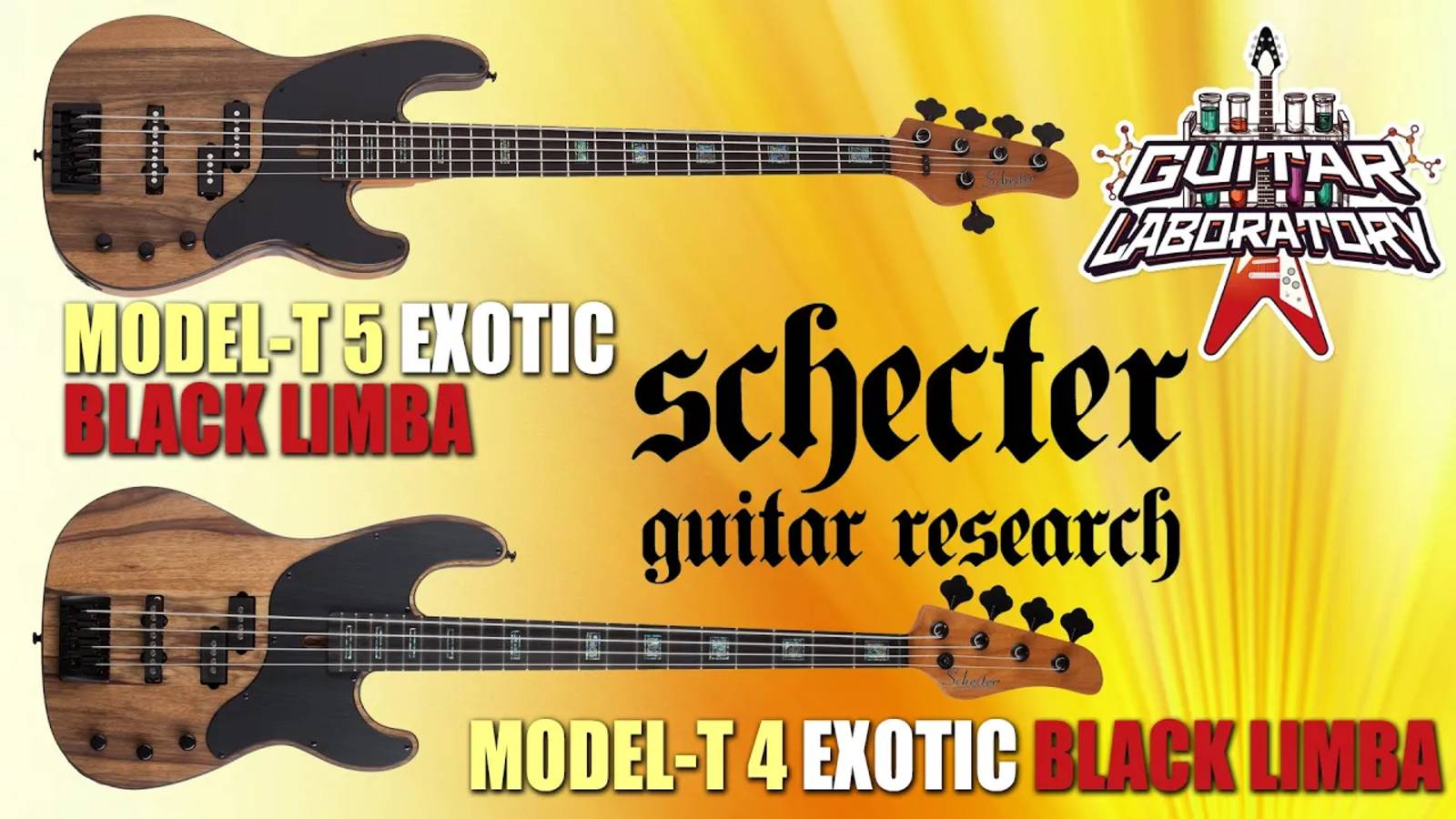 Бас-гитары SCHECTER MODEL-T 4 EXOTIC BLACK LIMBA и SCHECTER MODEL-T 5 EXOTIC BLACK LIMBA 5 струн