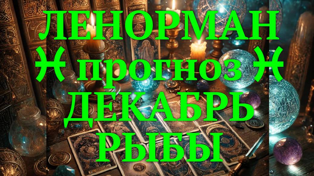 ЛЕНОРМАН-прогноз на ДЕКАБРЬ ♓️ РЫБЫ 2024