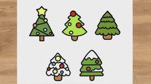 Как легко нарисовать новогоднюю елку