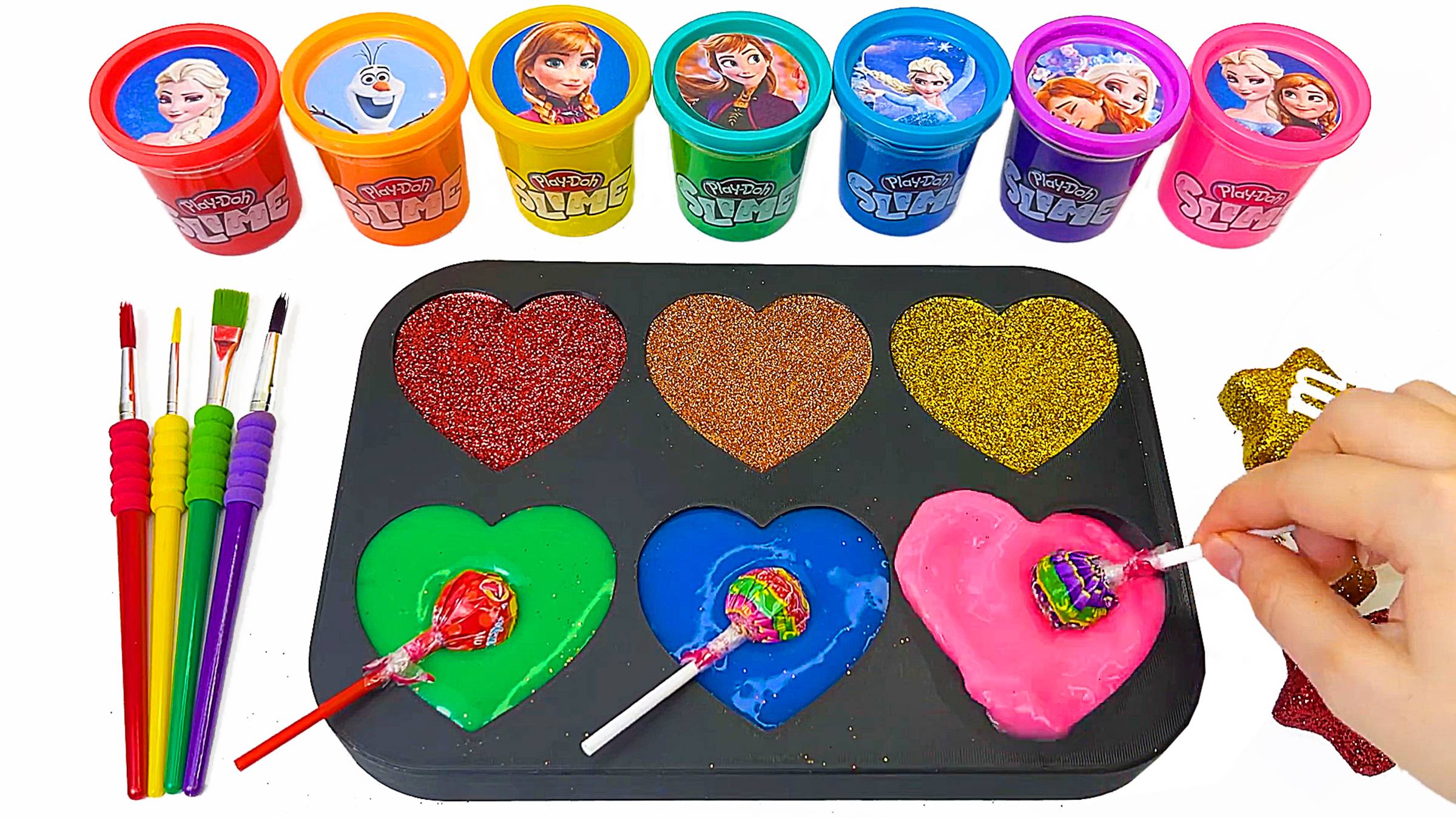 Для самых маленьких познавательные мультики. Игрушки. Чупа чупс.  Слаймы. Учим цвета смотреть онлайн