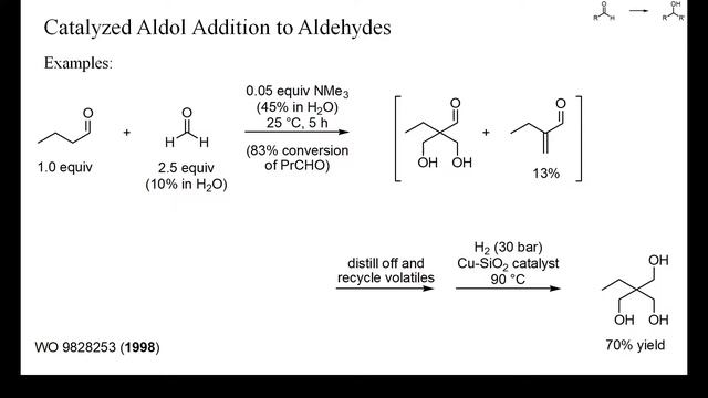 Aldehydes to Secondary Alcohols, Part 9: Catalyzed Aldol Addition to Aldehydes