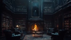 Haunting Library Secret Nook Dark Ambient Music Cozy Fireplace Dark Academia Playlist