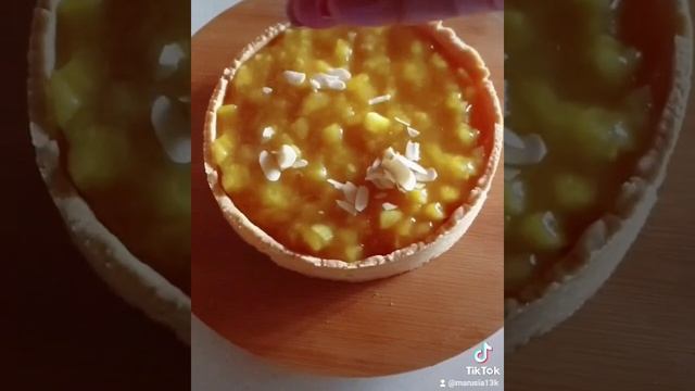 Миндальный тарт с миндальный кремом и манго 🥭🥭🥭