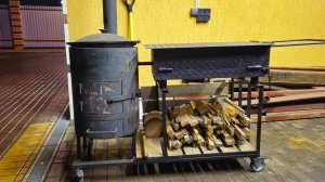 Печь для казана и мангал "в одном флаконе".