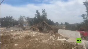 آثار القصف الإسرائيلي على معبر جوسيه و معبر القصير عند الحدود اللبنانية السورية