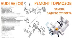 Замена заднего суппорта AUDI A6 (C4)