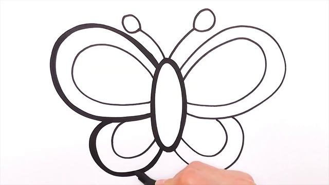 Как нарисовать красивую бабочку / How To Draw Butterfly with Rainbow Colors For Children смотреть онлайн
