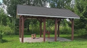 Строительство беседки на даче своими руками! ч.3. Кровля!