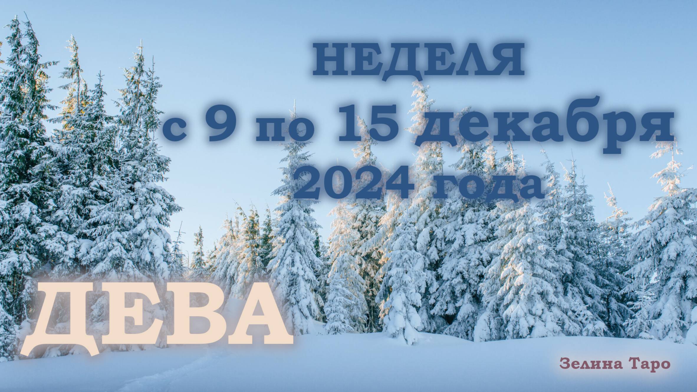 ДЕВА | ТАРО прогноз на неделю с 9 по 15 декабря 2024 года