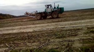 вспашка зяби  на т 150 ямз 238