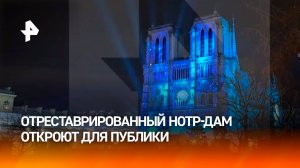 Церемония открытия отреставрированного Нотр-Дама пройдет в помещении из-за непогоды / РЕН