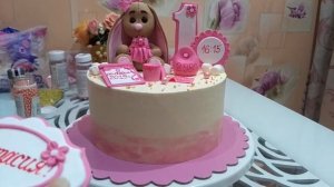 Тортик " Зайка"девочке на годик!