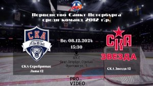 ХК "СКА Серебряные Львы" 12 - ХК "СКА Звезда" 12 | 08.12.2024