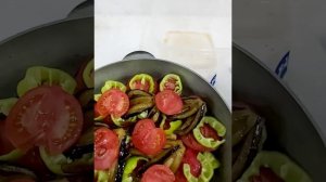 🔴🍆🍅🫑Дымляма баклажановая. Тушёные баклажаны с помидорами и чесноком.