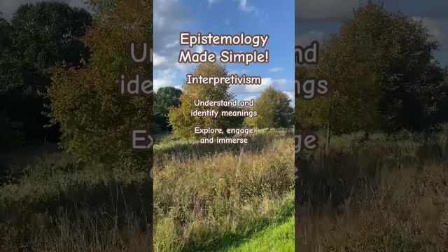Epistemology for PhD graduate school students - introduction to interpretivism #researchmethods #ph