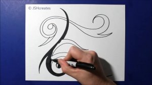 How To Draw a Tribal Letter E / Cool Tattoo SVG Design Style / JSHcreates