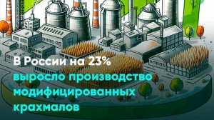 В России на 23% выросло производство модифицированных крахмалов