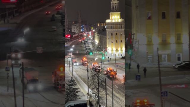 Так чистят дороги в Ярославле! Уборка снега.