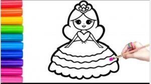 РИСУНОК МАЛЕНЬКАЯ ПРИНЦЕССА ДЛЯ ДЕТЕЙ|| РИСУНОК МИЛОЙ ДЕВОЧКИ|| ДЕТИ И МАЛЫШИ