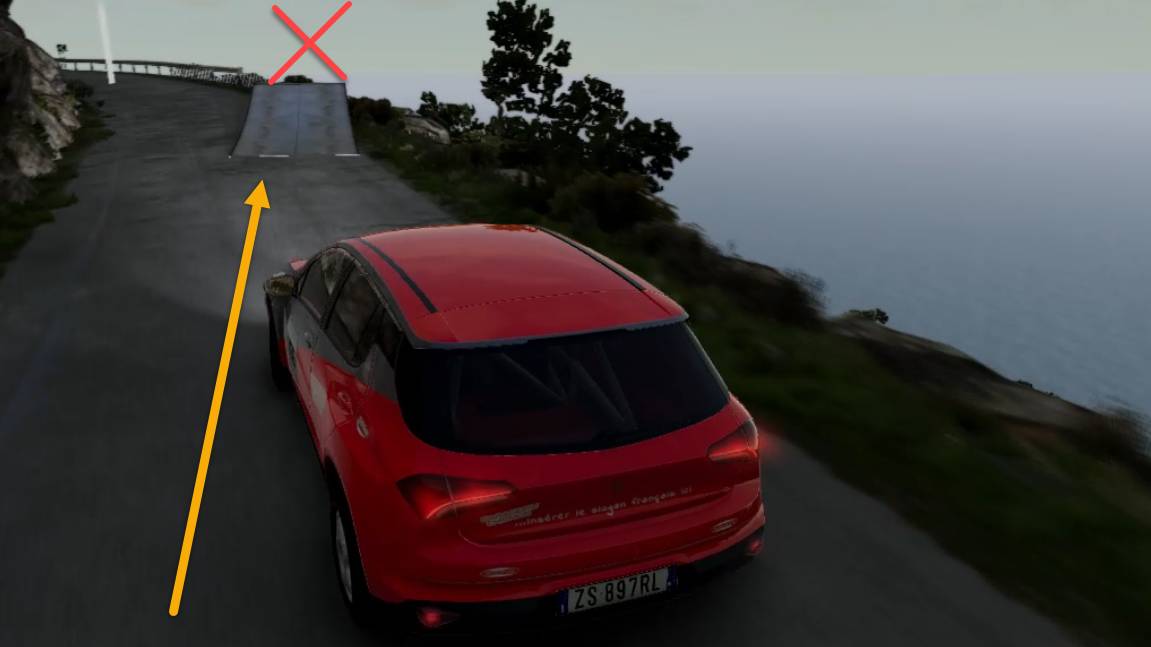 Прыжки с горы. BeamNG