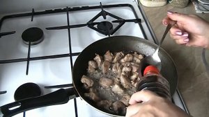 Баклажаны жареные с мясом.