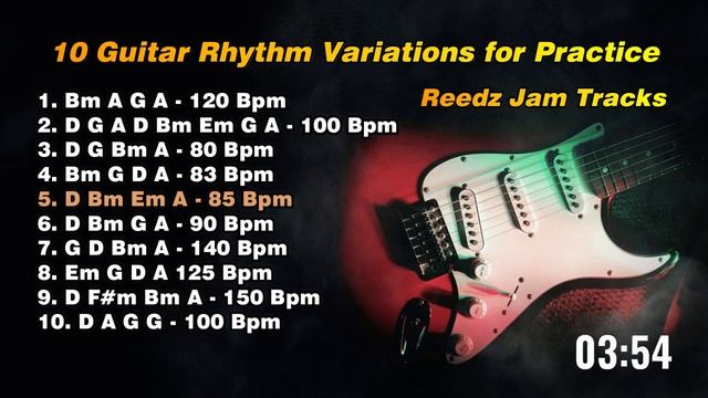 10 Rock Guitar Backing Tracks In D Major