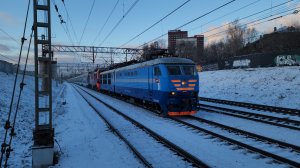ЧС6-019+ЭП2К-500 на скорости с испытательным поездом "Аврора" (15 вагонов)