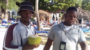 Доминикана (декабрь 2016) Отель BelleVue Dominican Bay (торговцы кокосами на пляже)