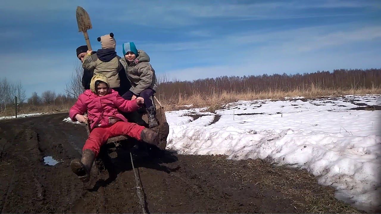 Минитрактор. Едем в соседнее село!!! смотреть онлайн