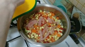 😋🤤БЫСТРЫЙ УЖИН 😋🤤МАКАРОНЫ С ОВОЩАМИ И МЯСОМ!!! ПРОСТО И ВКУСНО!!!