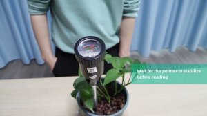 Soil pH Meter & Moisture Meter 300mm Long Electrode No Battery Needed