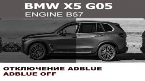 BMW X5 G05 отключение AdBlue (SCR system)