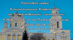 Проповедь иерея Константина Корепанова за Божественной литургией 08.12.24