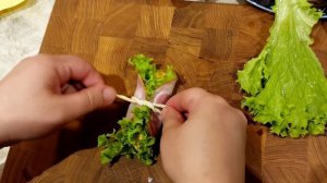 Закуска на праздничный стол. Рулетки из ветчины и сыра